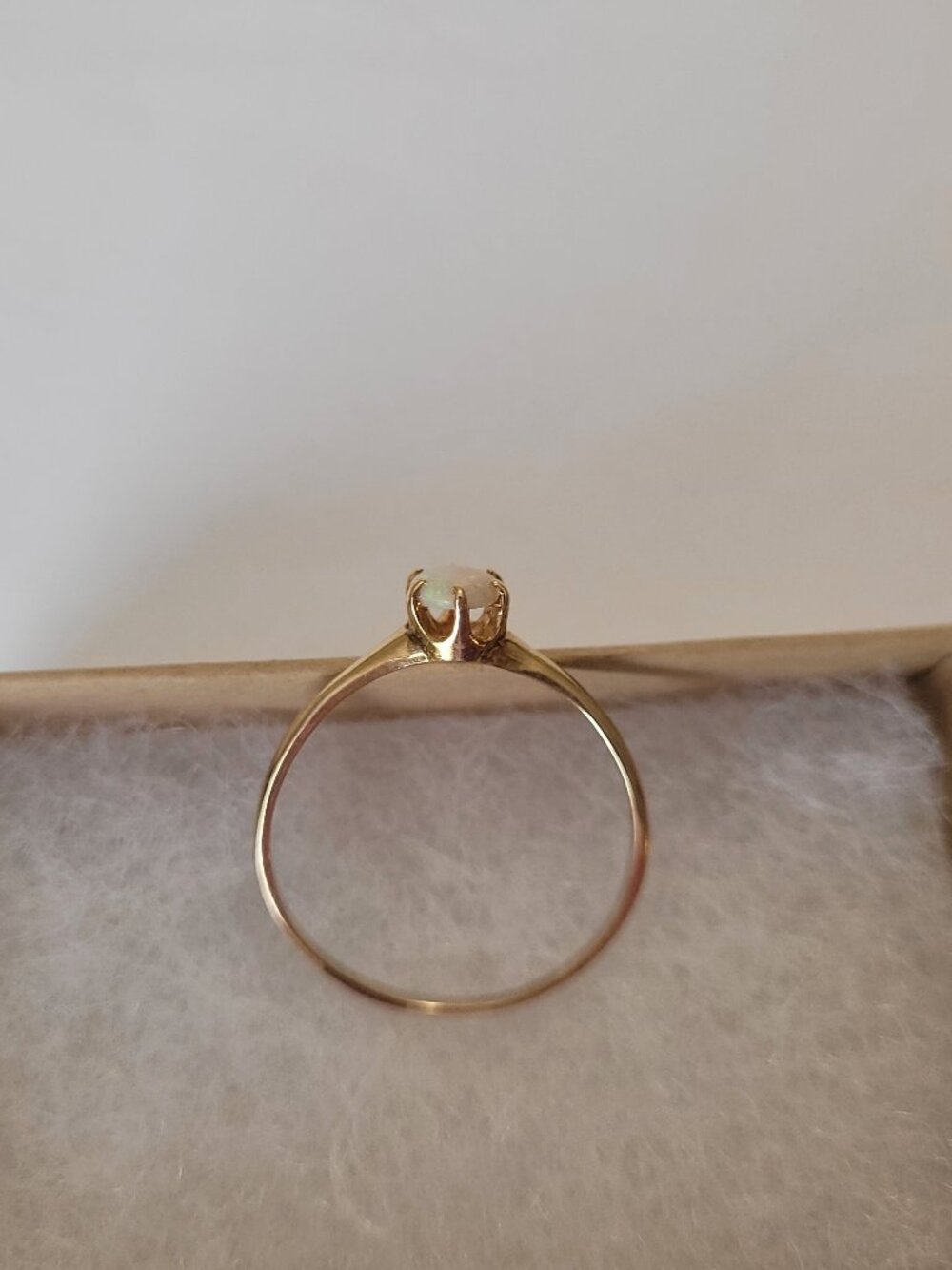 Opal Gold Vintage Ring 10k Womens October Birthstone - Picture 12 of 16